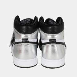 Pre Owned Air Jordan 1 Retro High OG 'Silver Toe' Sneaker US 8 EU 39