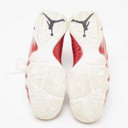 Pre Owned Air Jordan 9 Gym Red/White Patent and Leather Retro Mid-Top Sneakers Size 38.5
