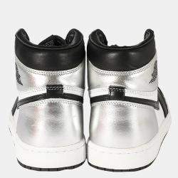 Pre Owned Air Jordan Wmns Silver Toe 1 Retro High OG Sneaker US 8.5 EU 40
