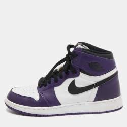 Air Jordans Tricolor Leather Air Jordan1 High Top Sneakers Size 40