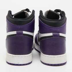 Air Jordans Tricolor Leather Air Jordan1 High Top Sneakers Size 40