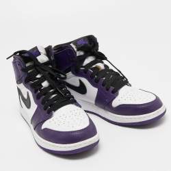 Air Jordans Tricolor Leather Air Jordan1 High Top Sneakers Size 40