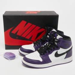 Air Jordans Tricolor Leather Air Jordan1 High Top Sneakers Size 40