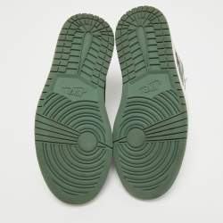 Air Jordans 1 Green Leather Mid SE Dutch Green Sneakers Size 38