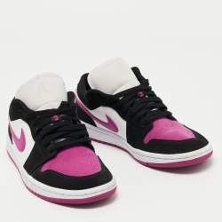 Air Jordans Multicolor Nubuck and Leather Air Jordan 1 Low Top Sneakers Size 38