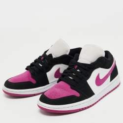 Air Jordans Multicolor Nubuck and Leather Air Jordan 1 Low Top Sneakers Size 38
