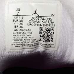 Air Jordans Multicolor Nubuck and Leather Air Jordan 1 Low Top Sneakers Size 38