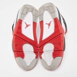 Pre Owned Air Jordan Tricolor Leather Air Jordan 4 Fire Red Sneakers Size 38