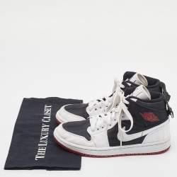 Pre Owned Air Jordans Black/White Air Jordan 1 Mid Sneakers Size 36.5