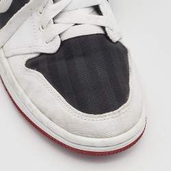 Pre Owned Air Jordans Black/White Air Jordan 1 Mid Sneakers Size 36.5