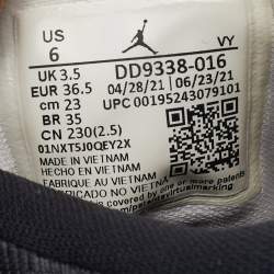 Pre Owned Air Jordans Black/White Air Jordan 1 Mid Sneakers Size 36.5