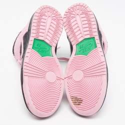 Pre Owned Air Jordans Tricolor Leather and Suede SB Dunk High Sneakers Size 37.5