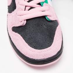 Pre Owned Air Jordans Tricolor Leather and Suede SB Dunk High Sneakers Size 37.5