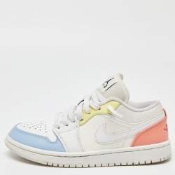 Air Jordans White Leather and Mesh Jordan 1 To My First Coach Sneakers Size 38