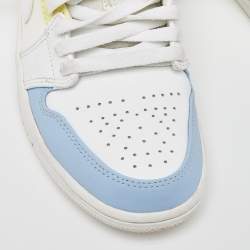 Air Jordans White Leather and Mesh Jordan 1 To My First Coach Sneakers Size 38