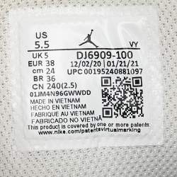 Air Jordans White Leather and Mesh Jordan 1 To My First Coach Sneakers Size 38