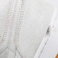 Pre Owned Nike Air Orange/Grey Leather Jordan 1 Retro High Premium 'Dipped Toe' Sneakers Size 38.5