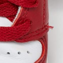 Pre Owned Nike Air Jordan Red/White Leather Jordan 1 1 High OG "Newstalgia" Sneakers Size 40