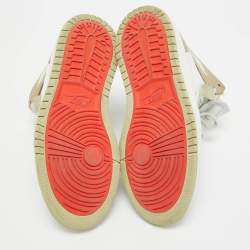 Air Jordans Multicolor Leather Jordan 1 High Zoom Air CMFT Olive Aura Sneakers Size 36
