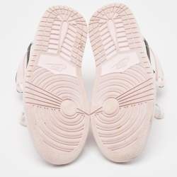 Air Jordans Pink/White Leather Jordan 1 Mid Barely Rose Sneakers Size 38