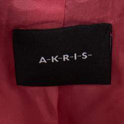 مملوكة مسبقًا جاكت أكري كتان كشمير وردي L