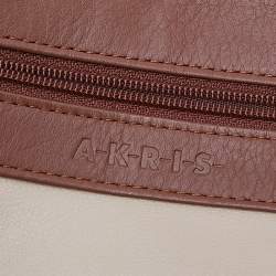 Akris Brown Allega Braided Leather Shoulder Bag