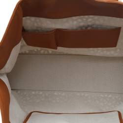 مملوكة مسبقًا Akris Tan Allega Leather Laser Cut Shoulder Bag