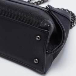 Akris Black Horsehair And Leather Shoulder Bag