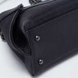 Akris Black Horsehair And Leather Shoulder Bag