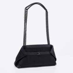 Akris Black Horsehair And Leather Shoulder Bag
