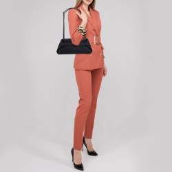 Akris Black Horsehair And Leather Shoulder Bag
