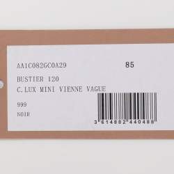 مملوكة مسبقًا Alaia Black Laser Cut Leather Corset Belt 85CM