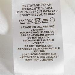 Pre Owned Alaia White Logo Embroidered Cotton T-Shirt S