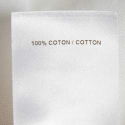 Pre Owned Alaia White Logo Embroidered Cotton T-Shirt S