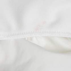 Pre Owned Alaia White Cotton Poplin Hooded Body Shirt XS