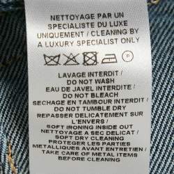 Pre Owned Alaia Blue Washed Denim Eyelet Detail High Rise Jeans M Waist 26"