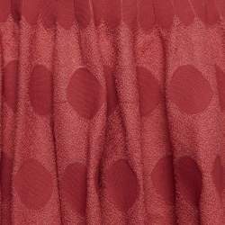 Alaia Red Patterned Knit Mini Skirt M