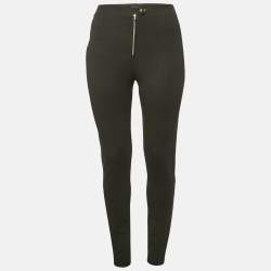 Alaia Black Stretch Gabardine High Waist Leggings XS