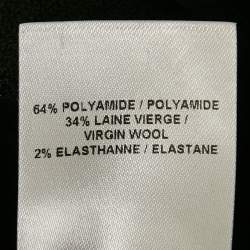Alaia Black Stretch Gabardine High Waist Leggings XS