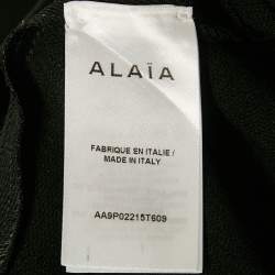 Alaia Black Stretch Gabardine High Waist Leggings XS