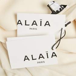Alaia Off-White Superfine Wool Knit Maxi Skirt M