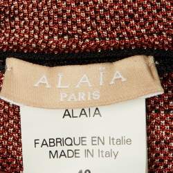 مملوكة مسبقًا فستان علايا تريكو جاكار أسود قصير مقاس متوسط - ميديم