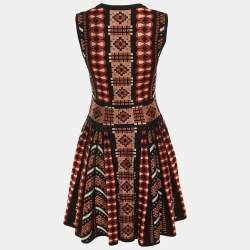 مملوكة مسبقًا فستان علايا تريكو جاكار أسود قصير مقاس متوسط - ميديم