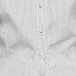 Pre Owned فستان علايا قطن أبيض مخطط تينا مقاس صغير (سمول)