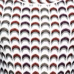 Pre Owned Alaia White Textured Knit Pleated Hem Sleeveless Crew Neck Dress M