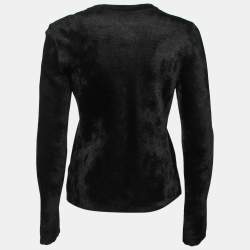 Pre Owned Alaia Black Wool Zip Front Long Sleeve Jacket M