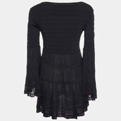 Pre Owned Alaia Black Silk Knit Tunic M