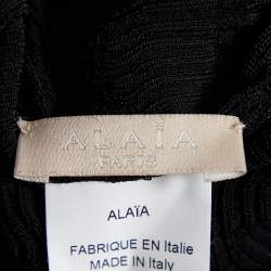 Pre Owned Alaia Black Silk Knit Tunic M