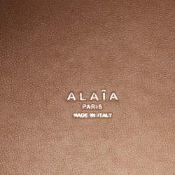 Alaia Blue Laser Cut Leather Le Mina 25 Tote