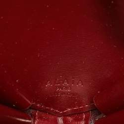 Pre Owned Alaia Red Leather Le Coeur Shoulder Bag